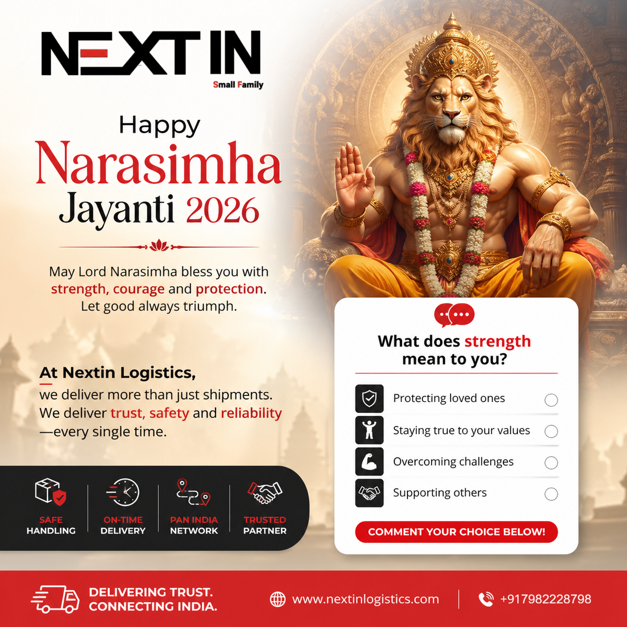 May Lord Narasimha bless you with peace and strength