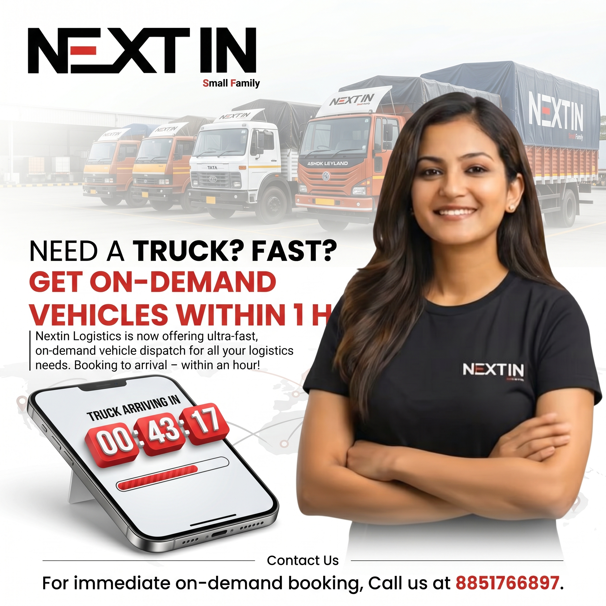 Ultra-Fast On-Demand Vehicle Dispatch by Nextin Logistics