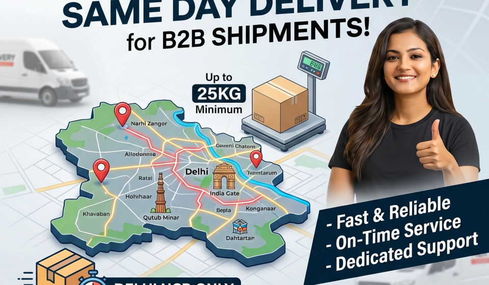 ⚡ Introducing Same Day B2B Delivery Services in Delhi NCR!