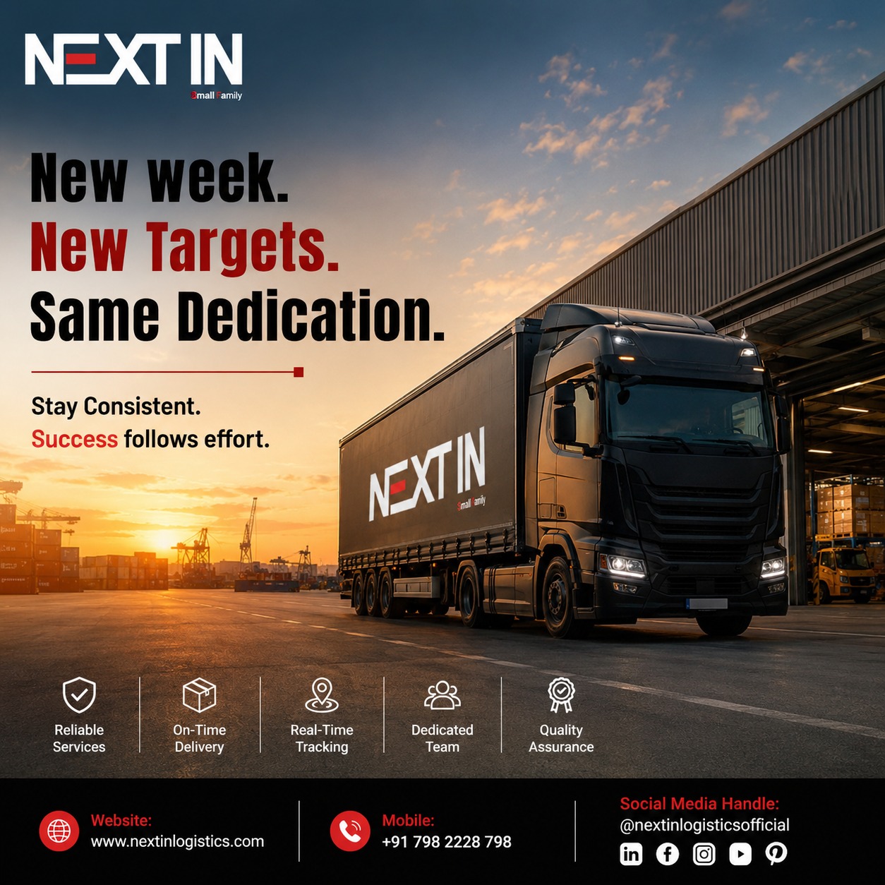 New week. New targets. Same dedication. 🔥🚛